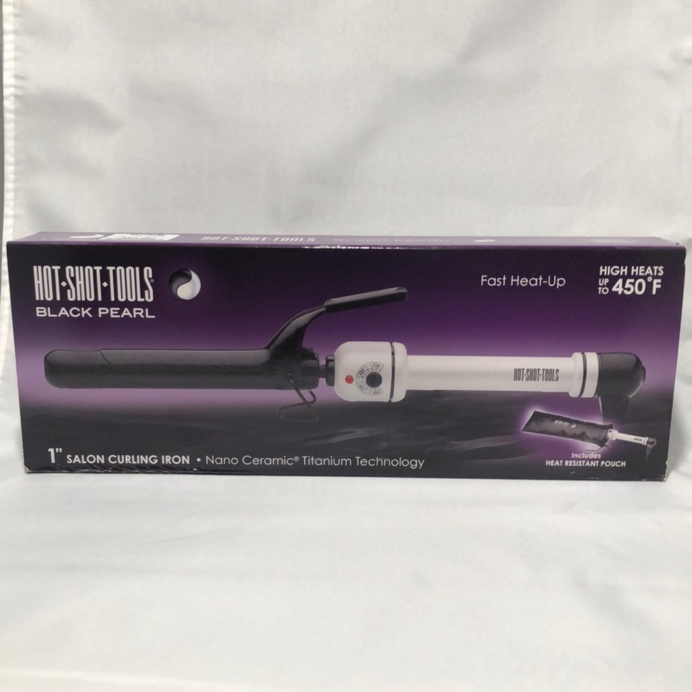 HOT SHOT TOOLS 1” Salon Nano Ceramic Titanium Curling Iron